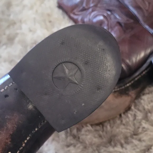 Brown Leather Cowboy Boots - Picture 4 of 8